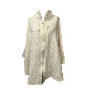 Boyne Valley Weavers 100% Wool Cape/Poncho made in Ireland One Size Cable Knit